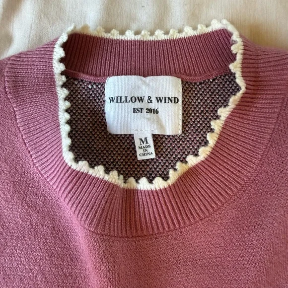 Willow & Wind Pink Swan Knit Sweater Vest - Picture 2 of 7